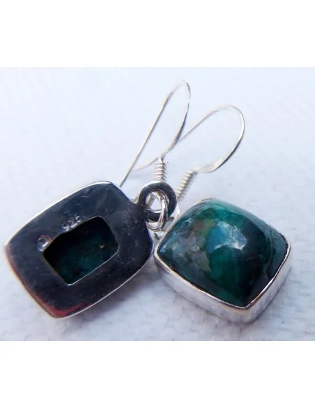 Chrysocolle boucles d'oreilles argent