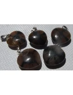 Chiastolite coeur pendentif 2