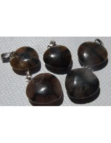 Chiastolite coeur pendentif
