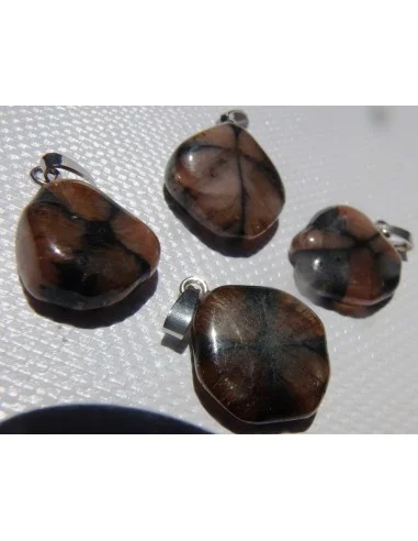 Chiastolite pendentif argent 2
