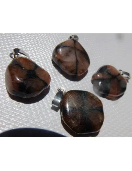 Chiastolite pendentif argent 2