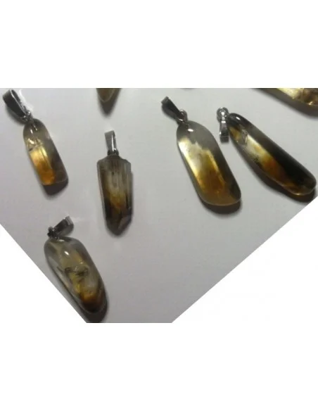 Citrine quartz fumé pendentif