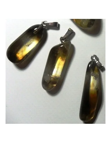 Citrine quartz fumé pendentif