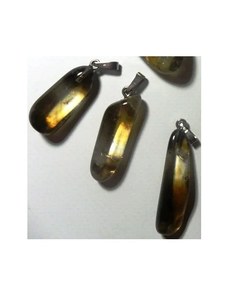 Citrine quartz fumé pendentif