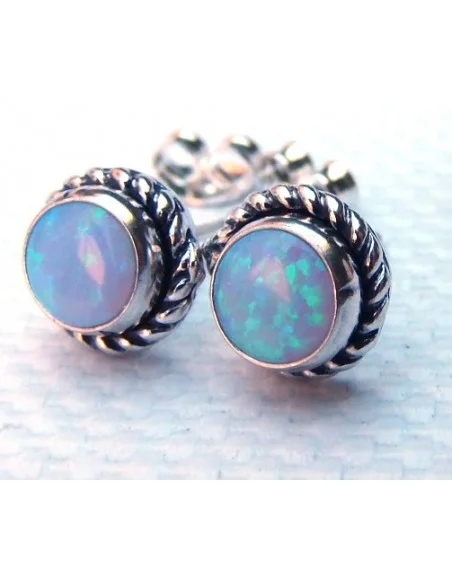Opale noble boucles pouce une paire