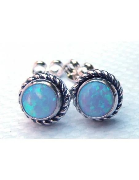 Opale noble boucles pouce une paire