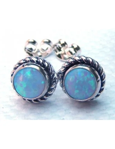 Opale noble boucles pouce une paire