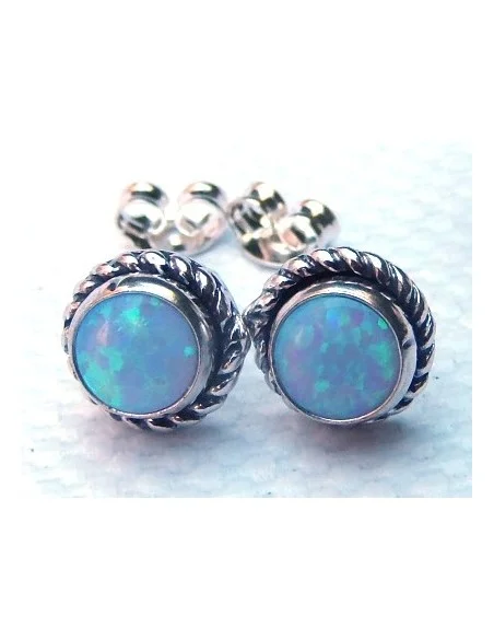 Opale noble boucles pouce une paire