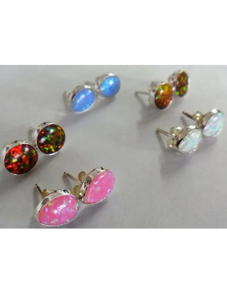 Boucles en opale noble pouce la paire Boucles en opale noble pouce la paire