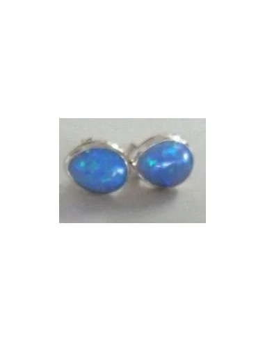 Boucles en opale noble bleu pouce une paire