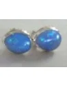 Boucles en opale noble bleu pouce une paire
