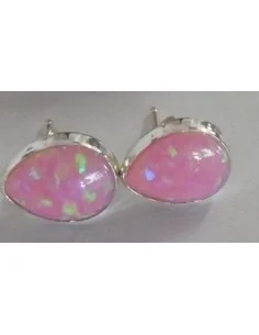 Boucles en opale noble rose pouce la paire