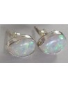 Boucles en opale noble blanc pouce la paire