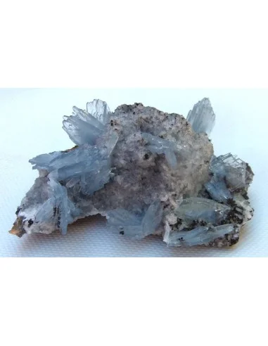 Barytine gemme sur limonite brune