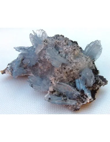 Barytine gemme sur limonite brune