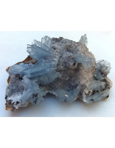 Barytine gemme sur limonite brune