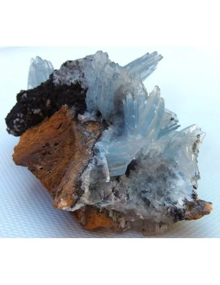 Barytine gemme sur limonite brune  Barytine gemme sur limonite brune