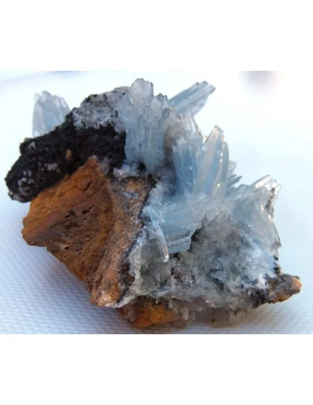 Barytine gemme sur limonite brune  Barytine gemme sur limonite brune