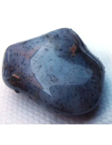Agate dendritique polis