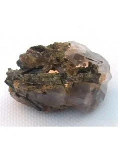Tourmaline verte sur cristal géode 2