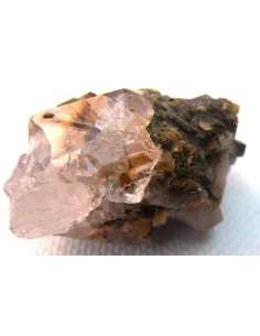 Tourmaline verte sur cristal géode