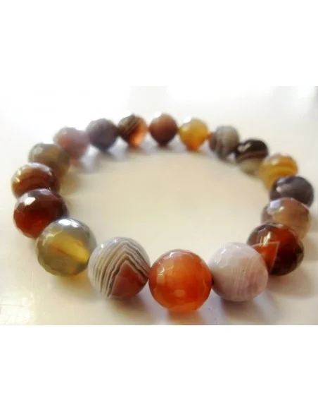 Agate de Botswana rose bracelet Agate de Botswana rose bracelet