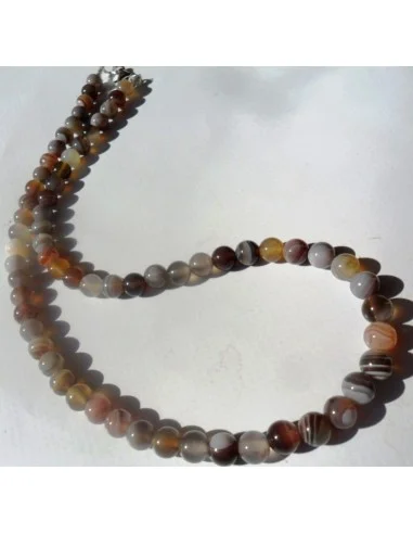 Agate grise collier