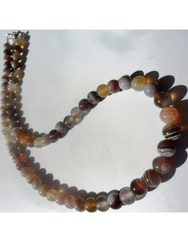 Agate grise collier