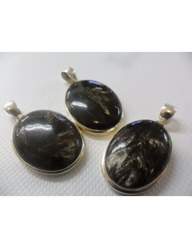 Seraphinite maron montée en argent