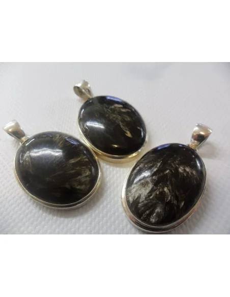 Seraphinite maron montée en argent