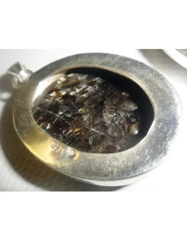 Seraphinite maron montée en argent