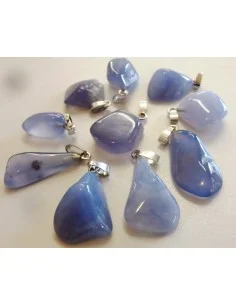 Agate bleue pendentif argent 2
