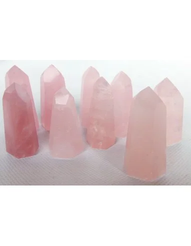 Pointe Reiki quartz rose 50-57mm
