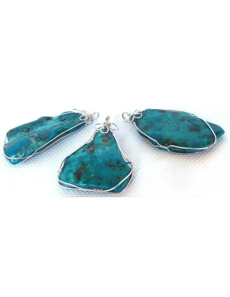 Grand pendentif Turquoise argent