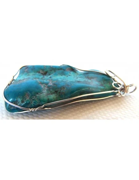Grand pendentif Turquoise argent