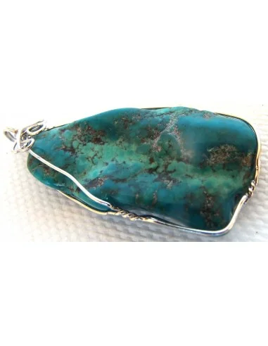 Grand pendentif Turquoise argent