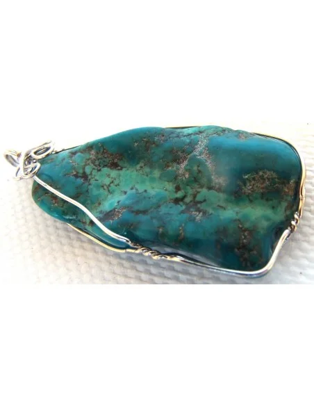 Grand pendentif Turquoise argent
