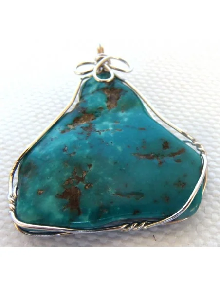 Grand pendentif Turquoise argent