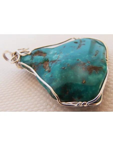 Grand pendentif Turquoise argent