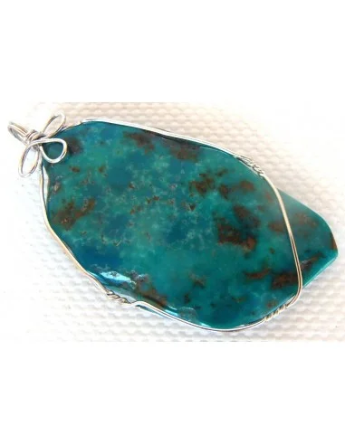 Grand pendentif Turquoise argent