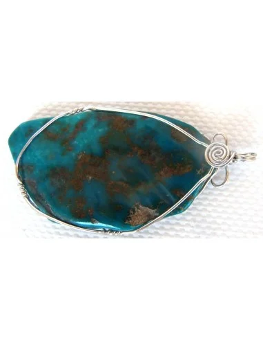 Grand pendentif Turquoise argent