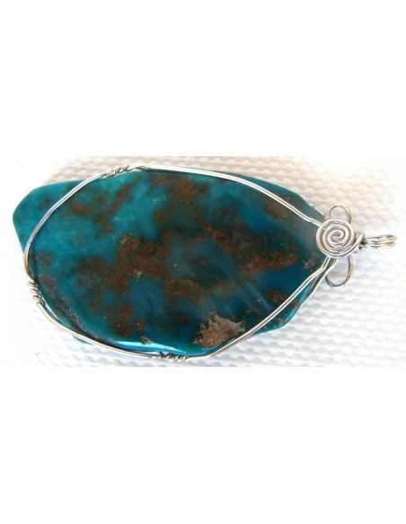 Grand pendentif Turquoise argent
