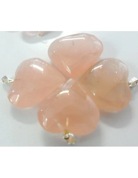 Pendentif en quartz rose coeur