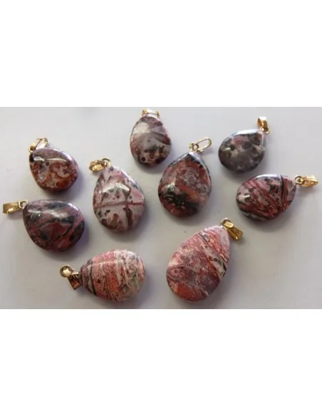 Jaspe paviot, jaspe leopard pendentif Jaspe paviot, jaspe leopard pendentif