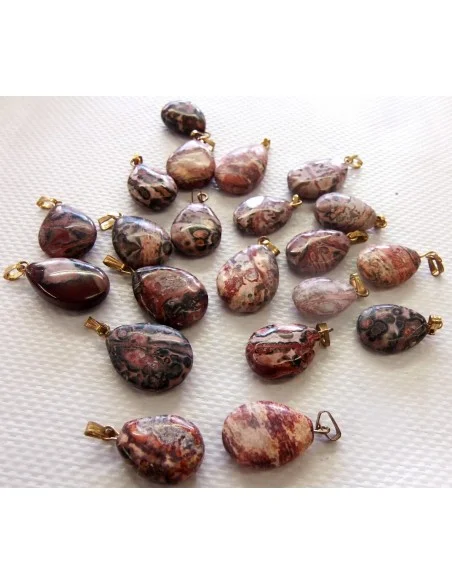 Jaspe paviot, jaspe leopard pendentif Jaspe paviot, jaspe leopard pendentif