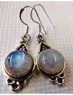 Pierre de lune boucles oreilles pendant 2