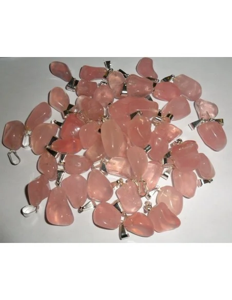 Pendentif en quartz rose