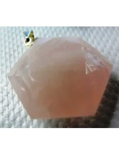 Pendentif sceau de salomon en quartz rose 2