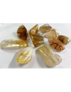 Quartz aux rutiles polis