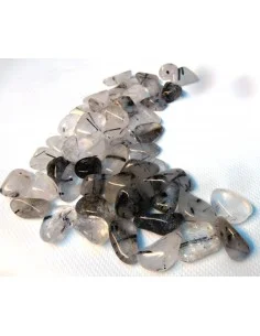 Quartz aux tourmalines noire polis 3 à 4g